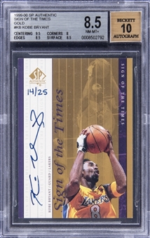 1999-00 Upper Deck SP Authentic Gold Sign Of The Times #KB Kobe Bryant (#14/25) - BGS NM-MT+ 8.5/BGS 10